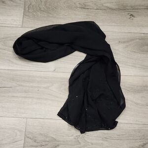 Classy Sheer Scarf With Black Detail